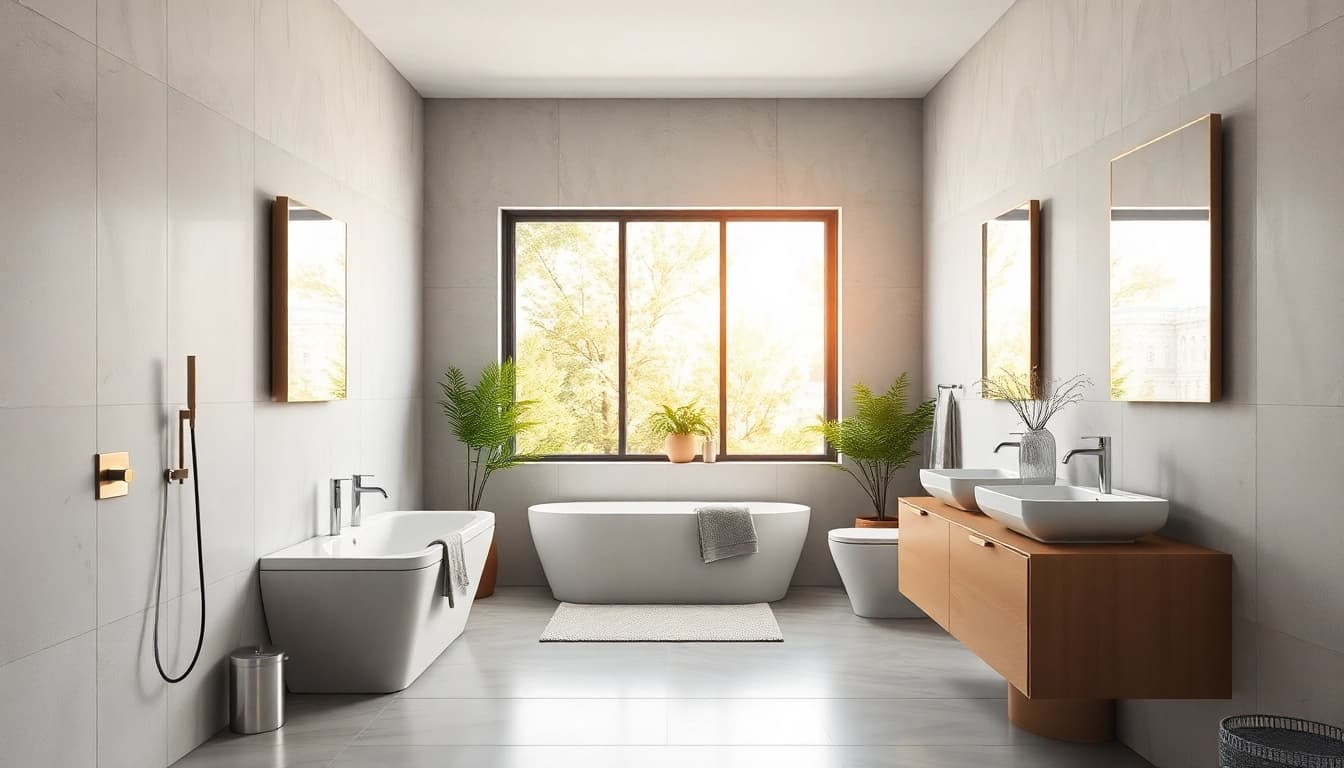 Eine moderne Sanitärinstallation der sonni sanitär GmbH in einem stilvollen Badezimmer.