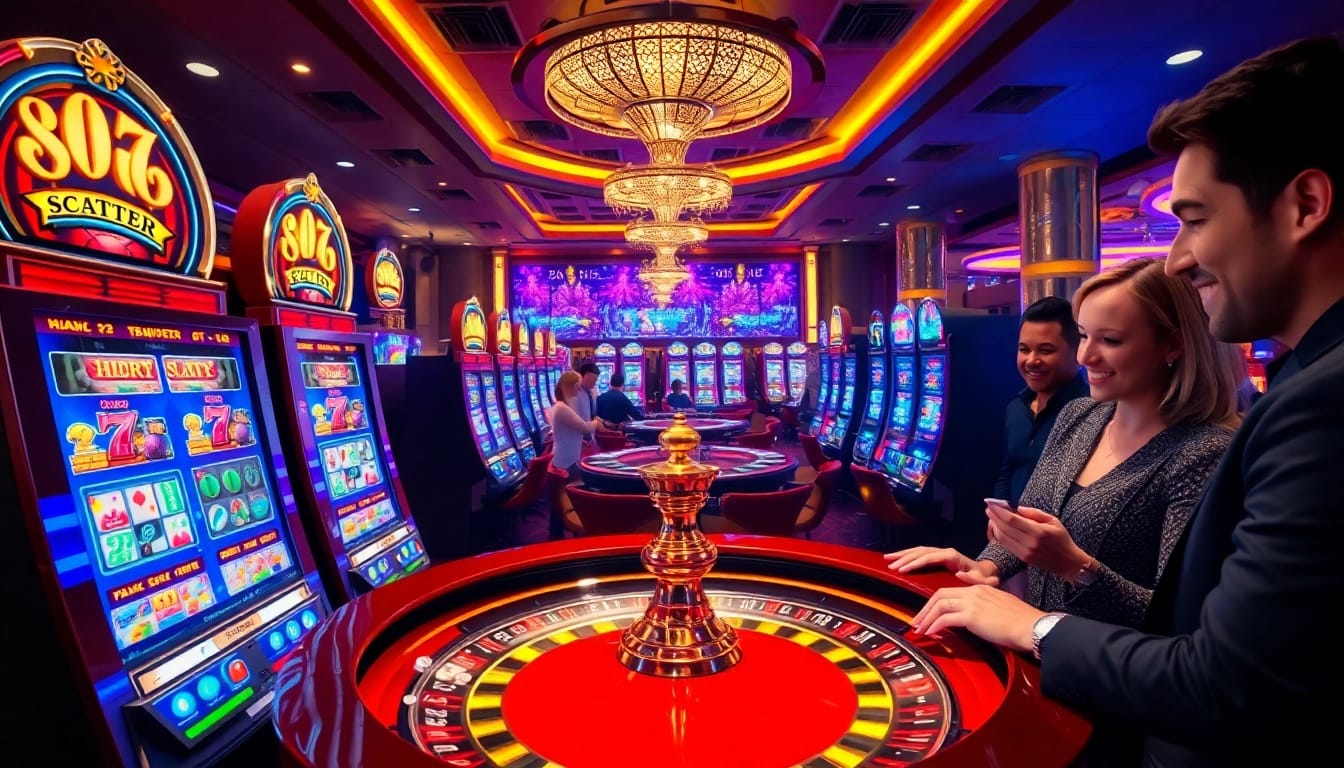 Experience winning moments with slot scatter hitam in a glamorous casino setting.