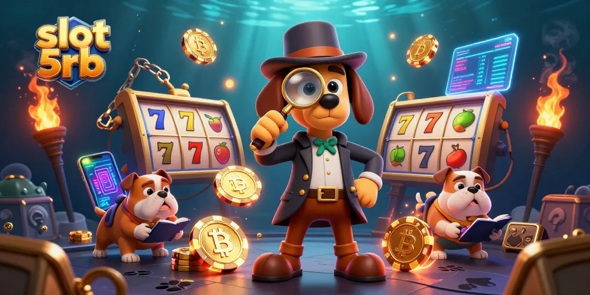 Experience the thrill with slot 5rb as the detective uncovers winning poker chip clues in this captivating illustration.