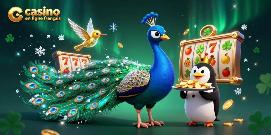 Découvrez le monde captivant du casino en ligne français avec un paon aristocratique et ses symboles emblématiques.