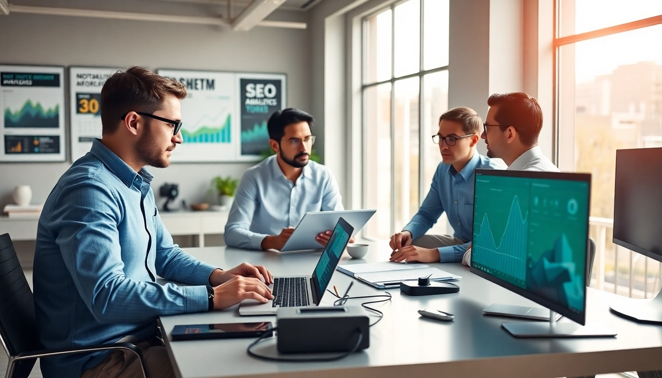 Maximizing engagement with effective edmonton seo strategies in a vibrant office.