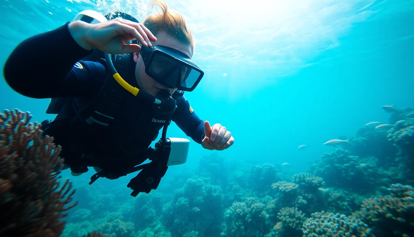 Erfahren Sie mehr über SSI Kurse während einer professionellen Taucherausbildung unter Wasser.