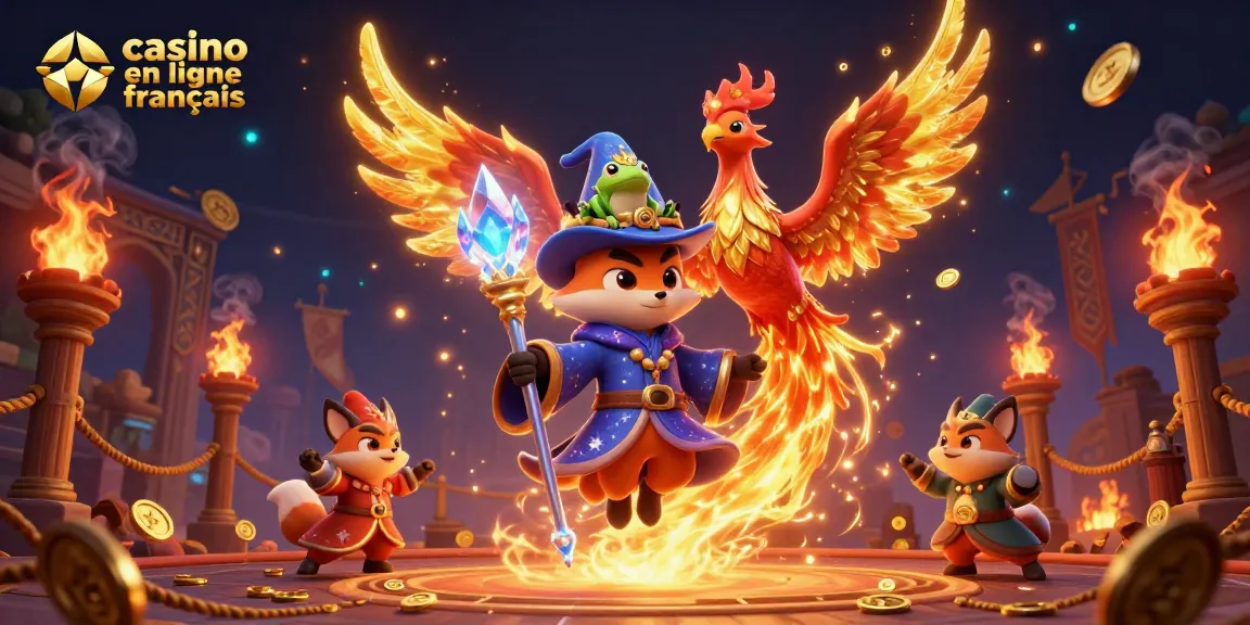 Les joueurs découvrent les aventures du casino en ligne français avec un renard sorcier et un phœnix.