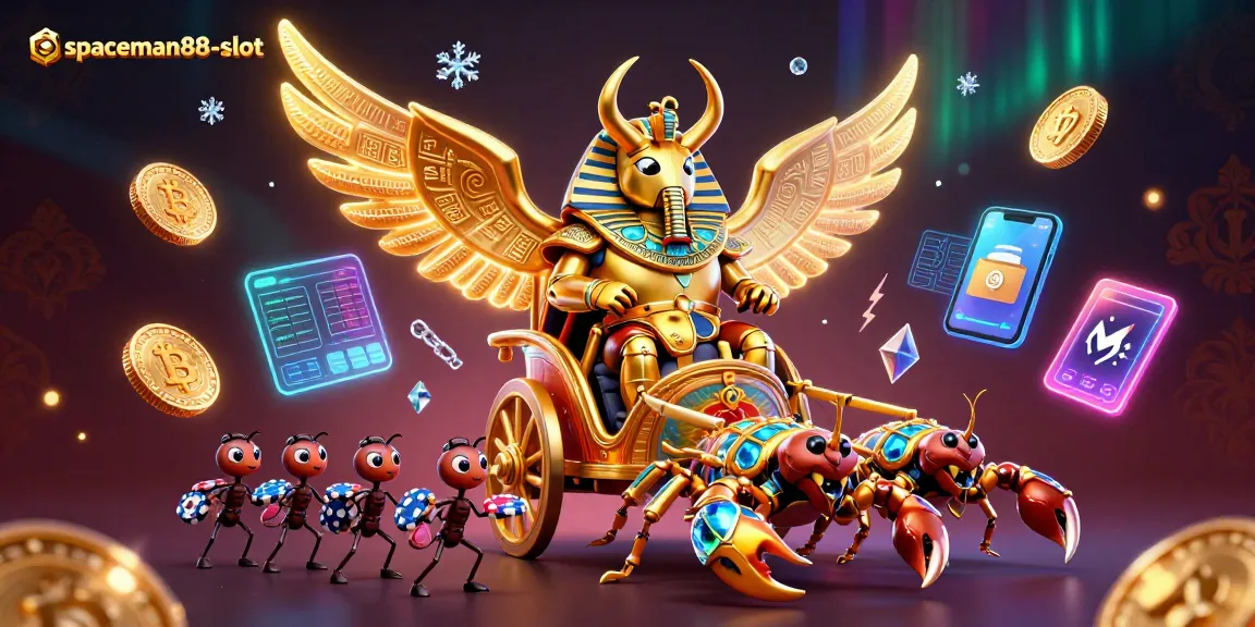 Engage with the thrilling spaceman88-slot experience featuring a dynamic scene of characters and vibrant casino elements.