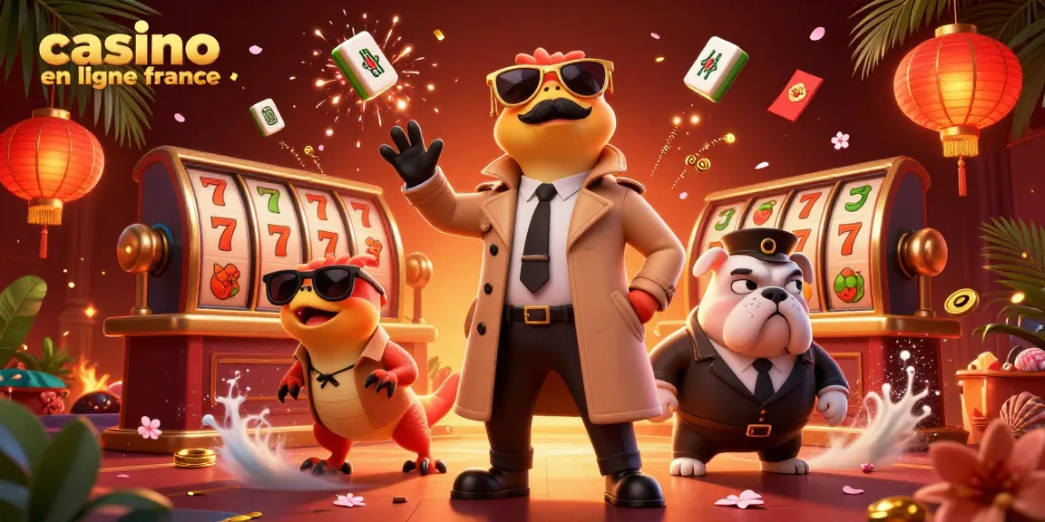 Plongez dans l'univers du casino en ligne France avec des personnages animés et des éléments de jeu captivants.