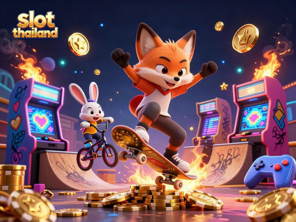 Experience thrilling adventures in slot thailand with colorful characters and vibrant casino scenes.