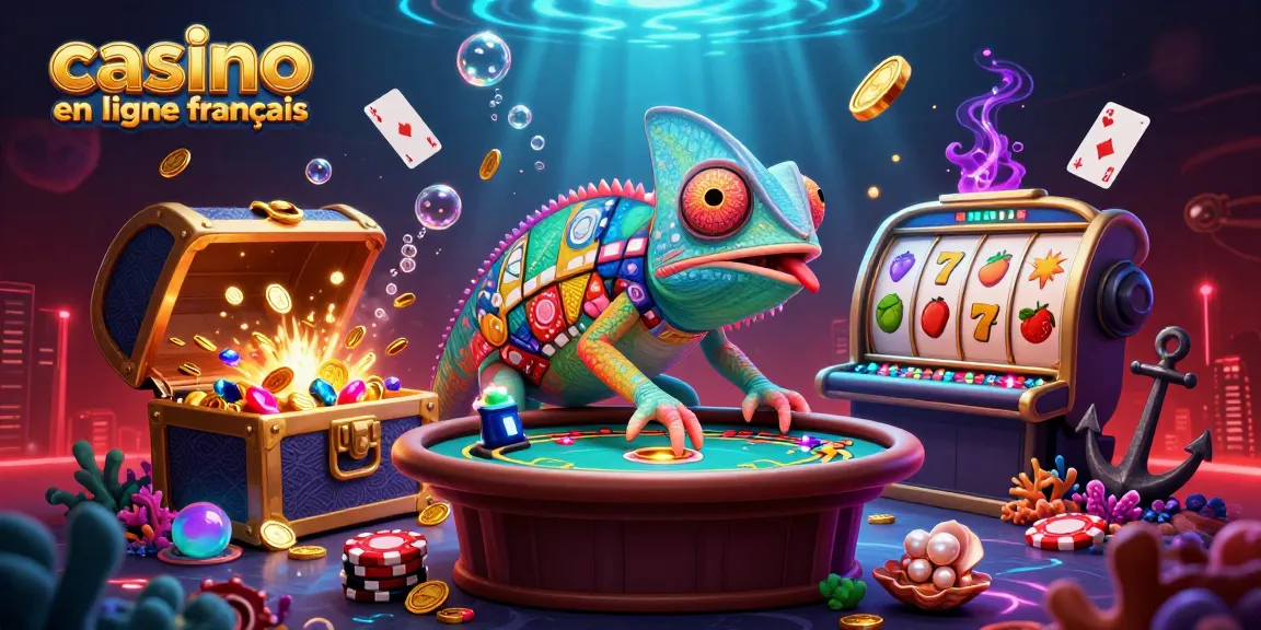 Jouez dans un casino en ligne français et attrapez des gains avec un caméléon propriétaire multicolore.
