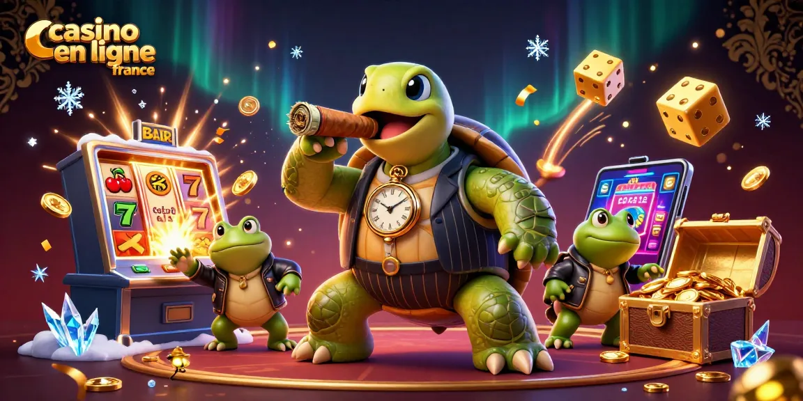 Immergez-vous dans le casino en ligne France avec une scène dynamique illustrant des personnages animés captivants.