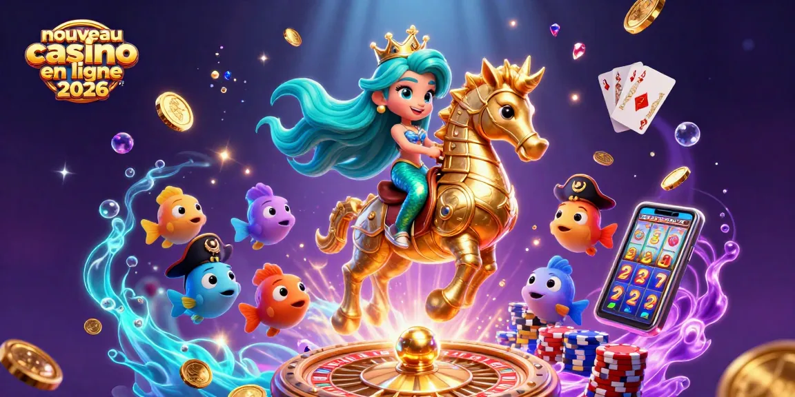 Jouer sur nouveau casino en ligne 2026 avec la princesse sirène et des éléments de jeu colorés.