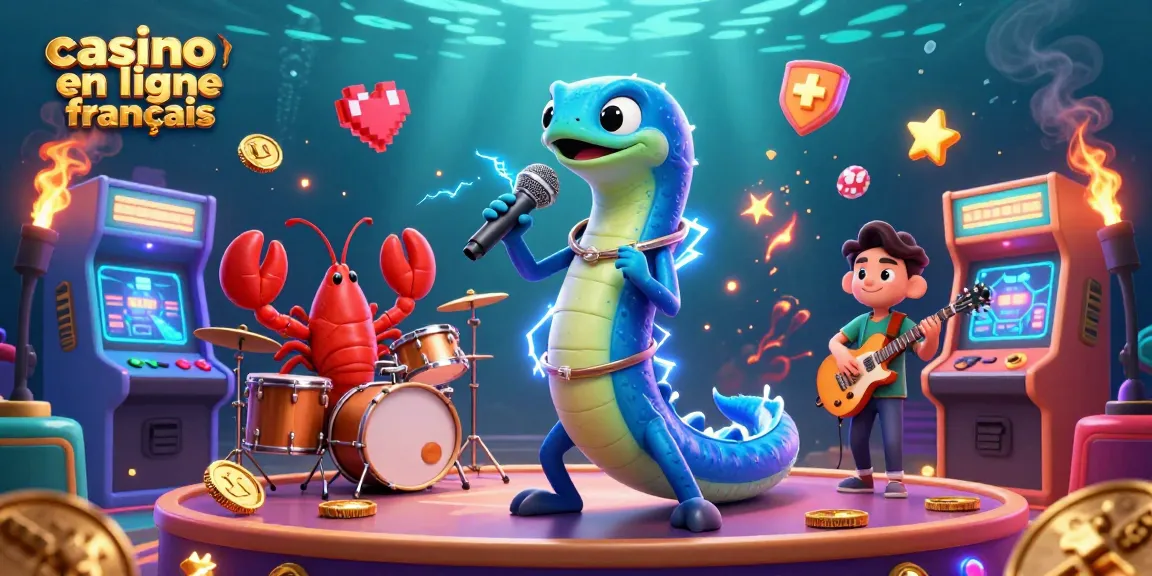 Vivez l'aventure dynamique de notre illustration de casino en ligne français avec des créatures sous-marines.