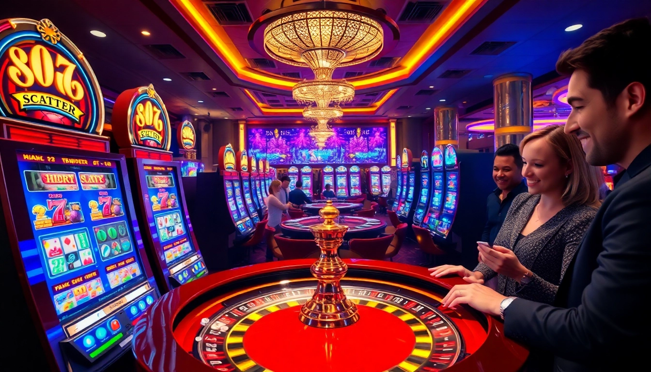 Experience winning moments with slot scatter hitam in a glamorous casino setting.