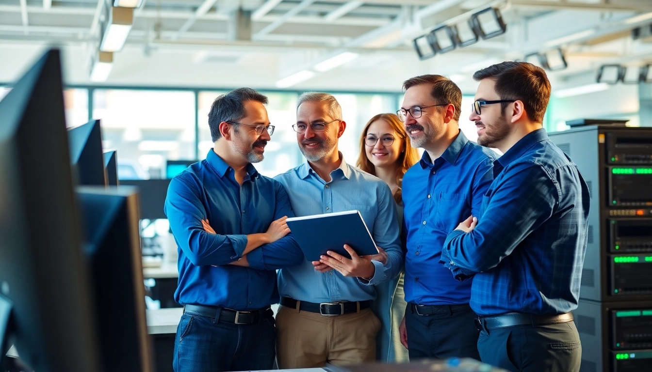 IT Managed Service Provider Tampa FL team collaborating in a modern office.