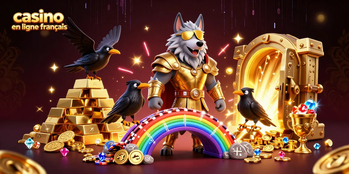 Jouez à des jeux de casino en ligne français avec Odin et ses corbeaux, entourés de trésors scintillants.