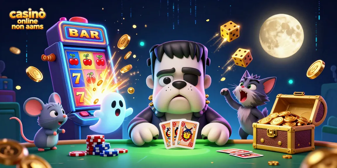 Gioca nei casinò online non AAMS con un bulldog Frankenstein e simboli fortunati che esplodono di divertimento.