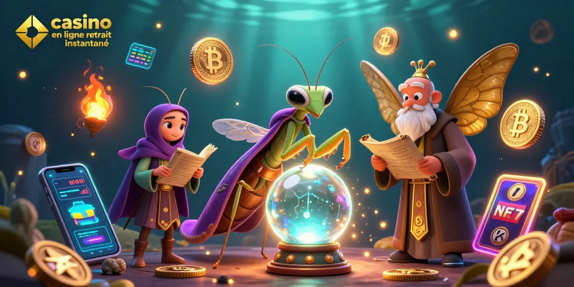 Profitez des jeux dans un casino en ligne avec retrait instantané, représentant une scène mystique et vibrante.