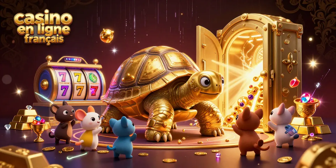 Jouer aux jeux de casino en ligne français avec des personnages animés dans une scène dynamique remplie de trésors.