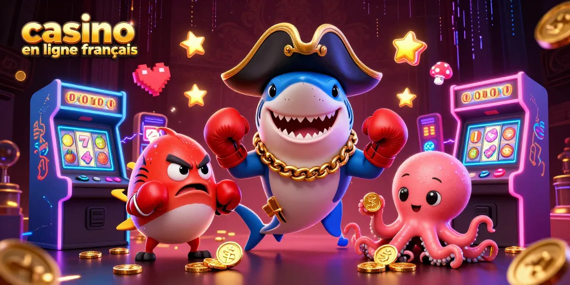 Profitez de l'excitation du casino en ligne français avec des personnages colorés et des machines à sous dynamiques.