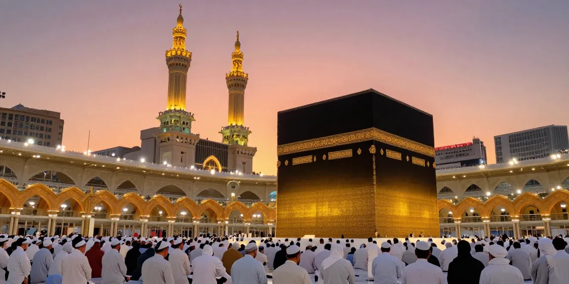 Experience the spiritual journey of umroh full ramadhan with breathtaking sights of the Kaaba during your travels and hotel stays.