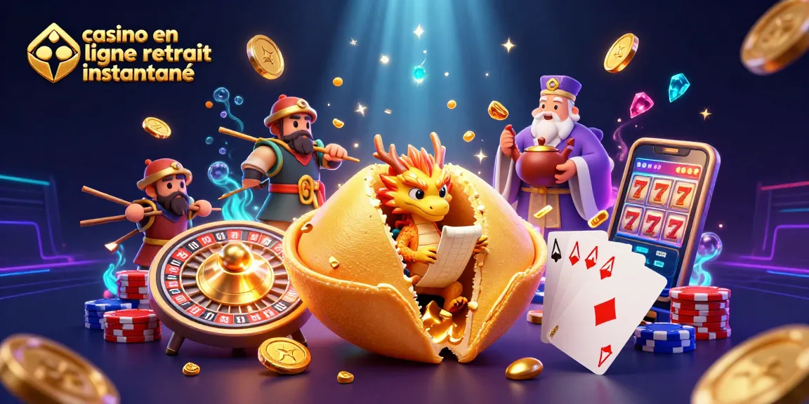Jouez au casino en ligne retrait instantané avec des personnages de jeu dynamiques et des éléments visuels captivants.