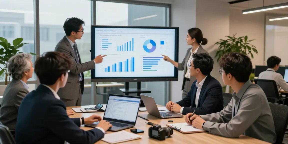 Tim audit forensik AAFI KOTA TASIKMALAYA berkolaborasi di kantor modern, menganalisis data.