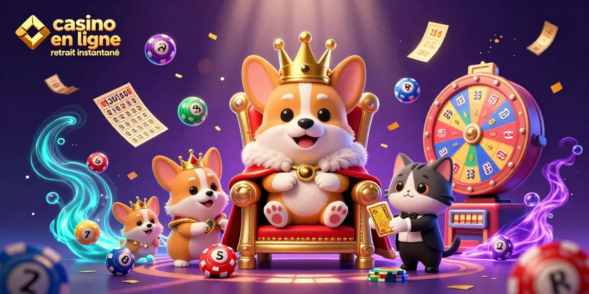 Jouer à des jeux dans un casino en ligne retrait instantané, avec des personnages amusants et loteries colorées.
