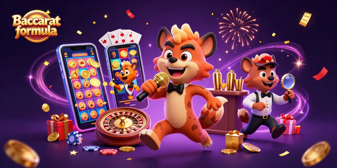 Experience the Baccarat formula as hyenas entertain in a vibrant casino scene with engaging action and visuals.