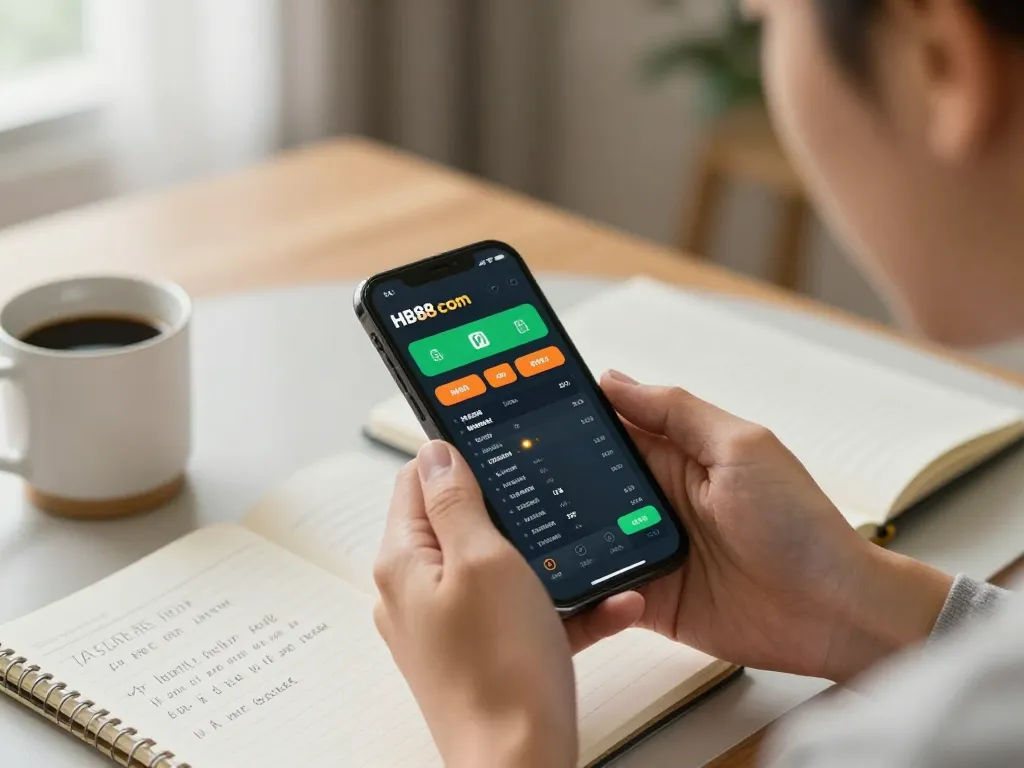 Engaging in live betting with HB88 com app showing dynamic odds updates on smartphone