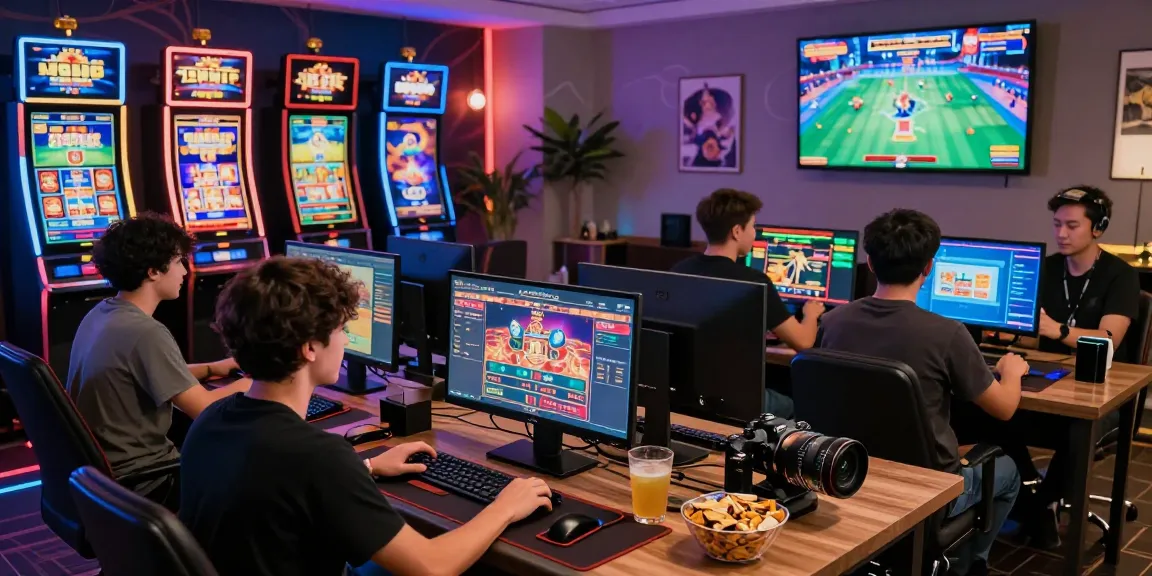 Engaged players enjoying judi casino online games in a modern gaming setup.