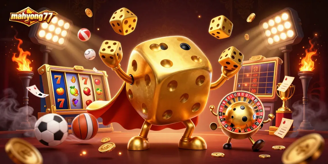 Experience thrilling gameplay with mahyong777 featuring golden dice golem and exciting slot elements.