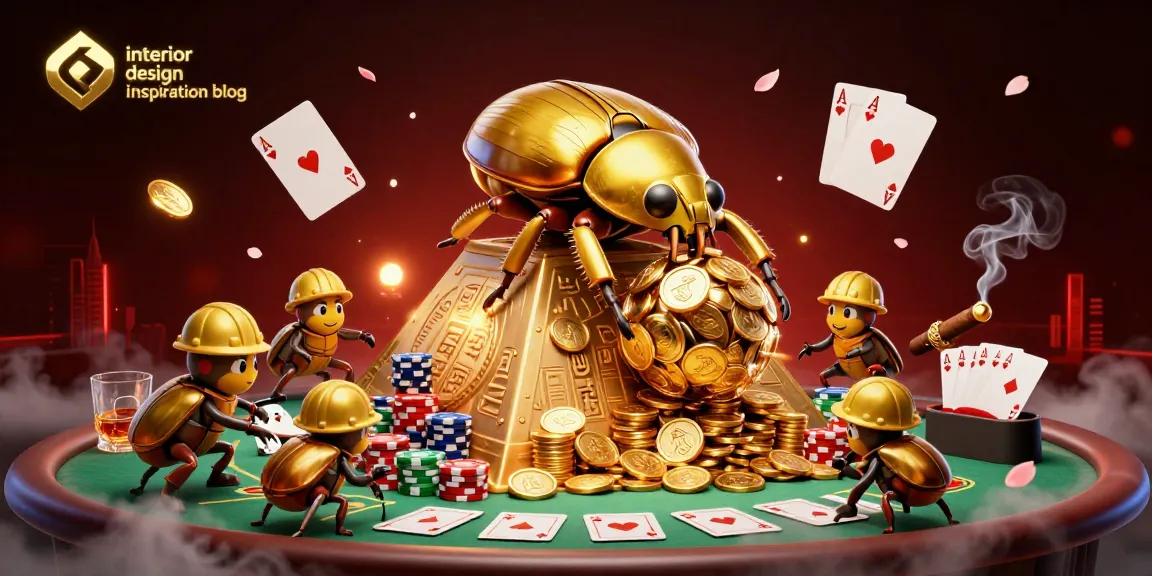 Experience vibrant casino action in this interior design inspiration blog illustration.