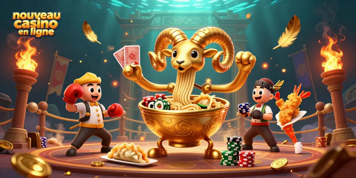 Nouveau casino en ligne captivant, représentant un bol de ramen géant mettant en avant une expérience de jeu dynamique.