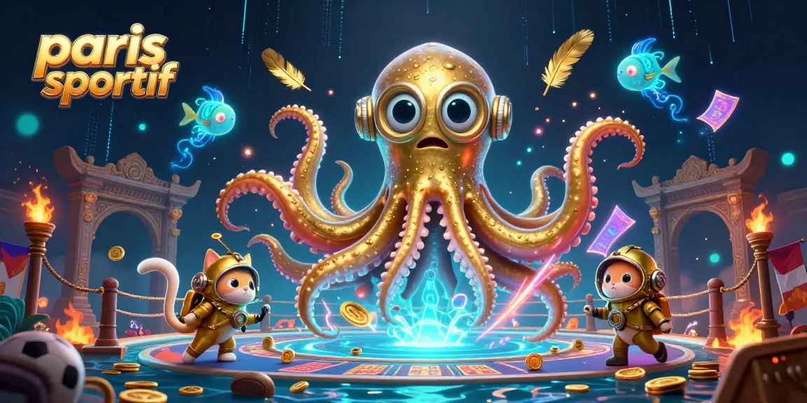 Le kraken doré s'épanouit dans l'univers des paris sportifs avec une ambiance dynamique.
