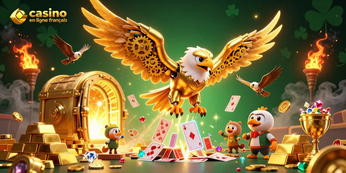 Profitez de l'expérience de jeu avec casino en ligne français à travers cette illustration riche et dynamique.