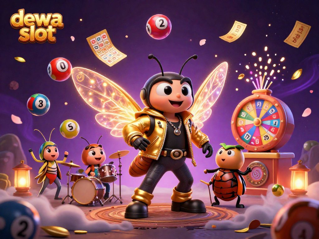 Rasakan keseruan dewa slot dengan cicada rock star beraksi dalam gambar yang penuh warna.