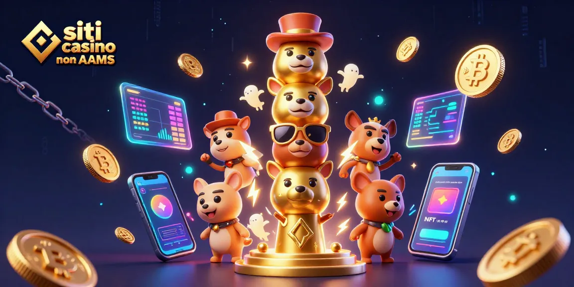 Gioca nei migliori siti casino non AAMS con un'illustrazione dinamica e colorata.