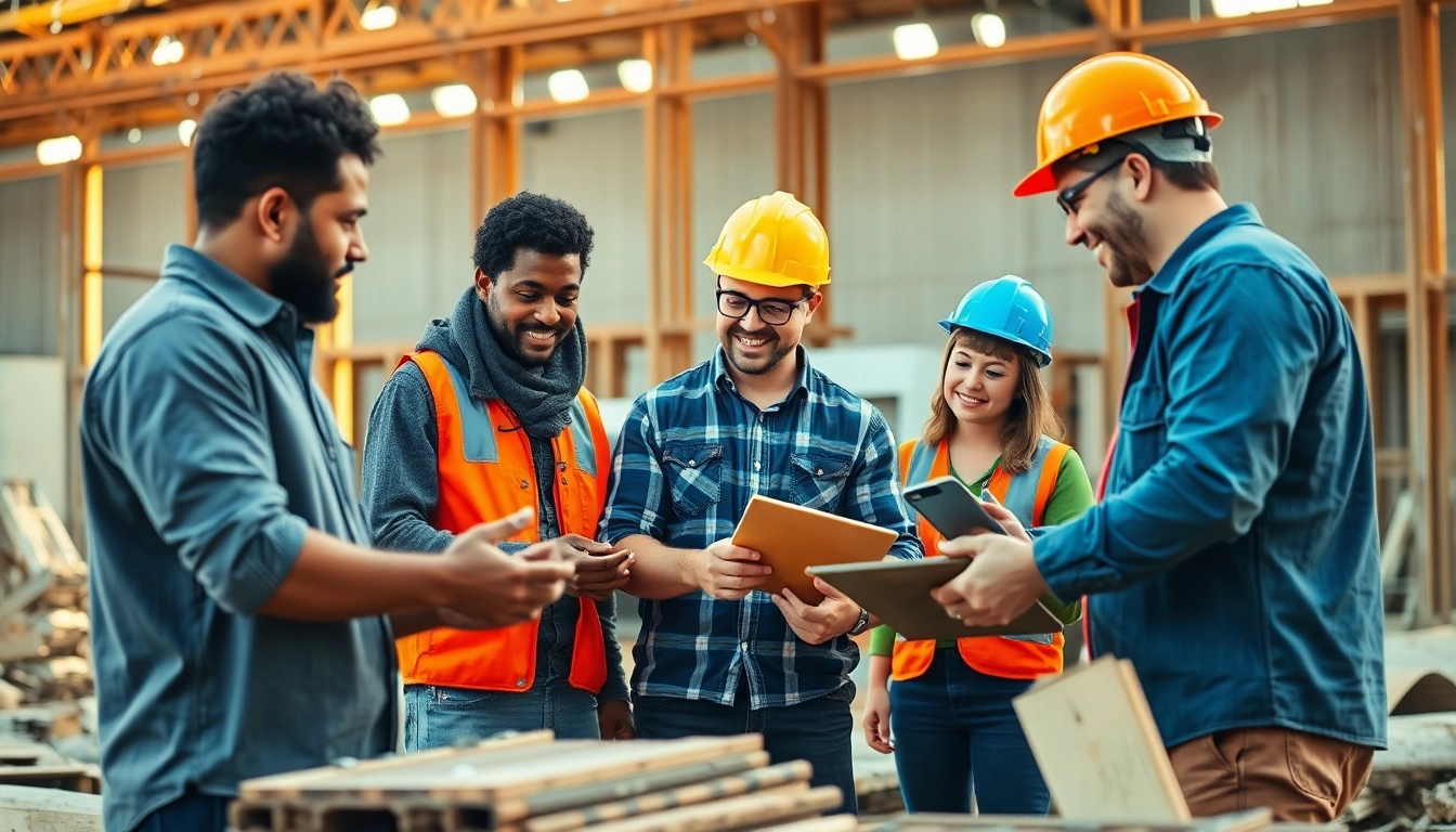 Boosting construction workforce development through teamwork and skill training at a construction site.