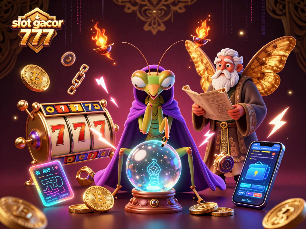 Spin and win at slot gacor 777 with vibrant casino elements and mystical characters in a rich, detailed 3D scene.