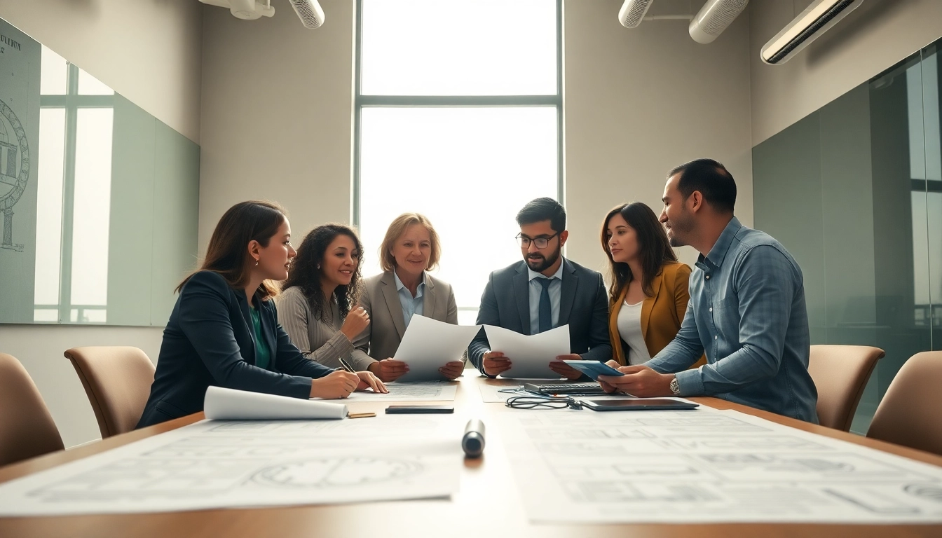Advocating for construction through a professional meeting, emphasizing teamwork.