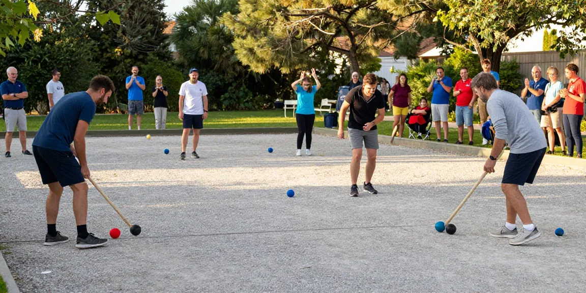 Aktivitas pemain petanque di fopikotabontang.org dengan suasana ceria dan komunitas yang hangat.