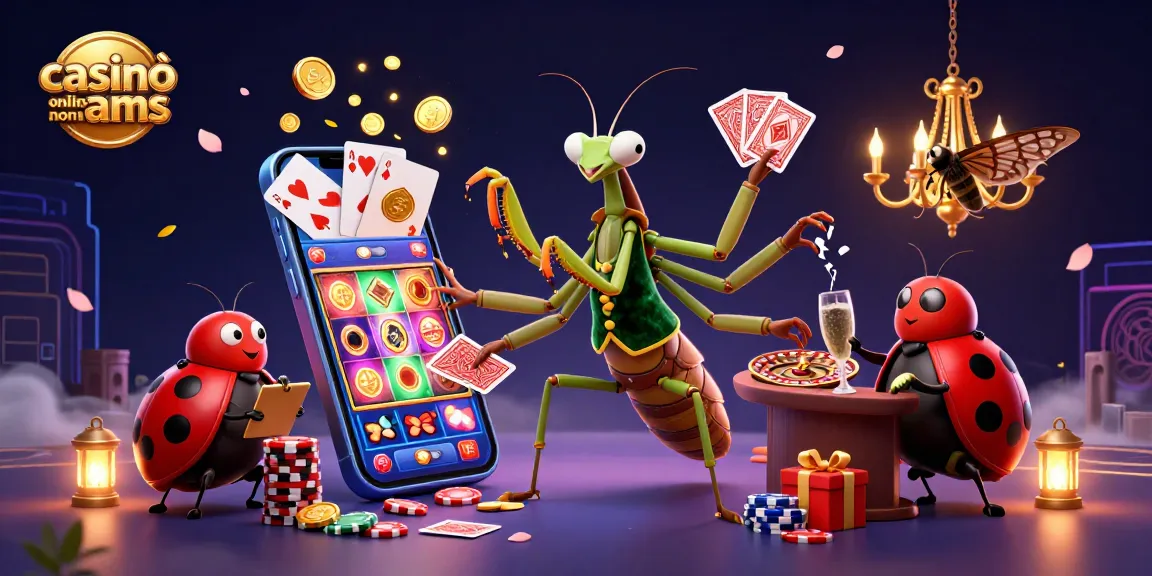 Gioca ai casinò online non AAMS con un pit boss e un card sharp, circondati da magie di slot machine e fiches.