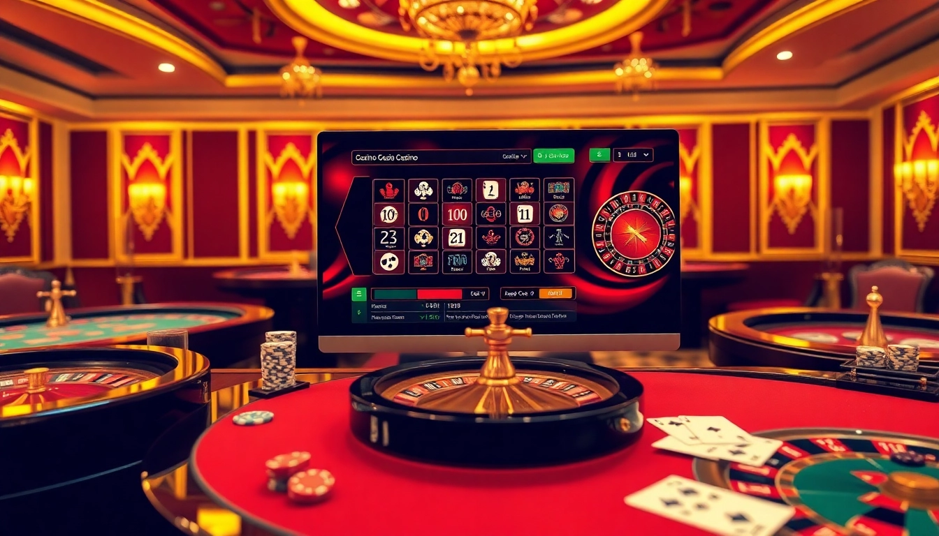 Interface de jeu en ligne captivante avec des jeux de casino mettant en avant casino en ligne france et des éléments de poker.