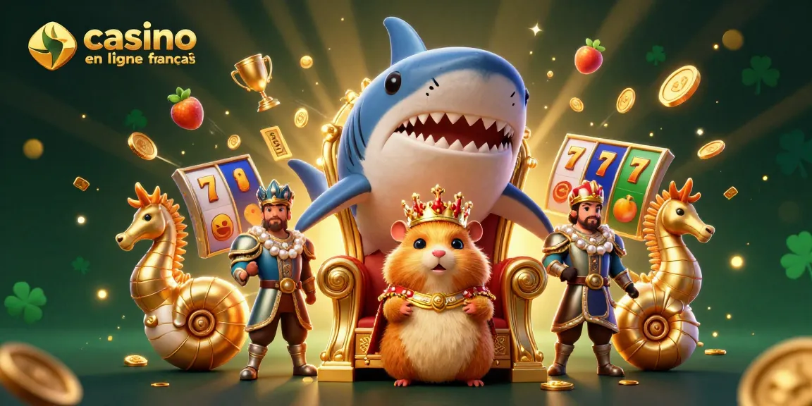 Rejoignez le roi hamster sur son trône à dents de requin pour jouer au casino en ligne français.