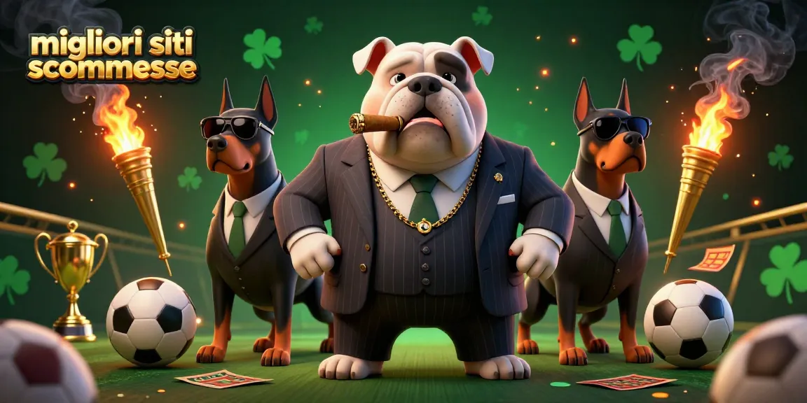 Scopri i migliori siti scommesse con la mascotte unica di un bulldog mafioso e i suoi bodyguard mentre scommettono con stile.