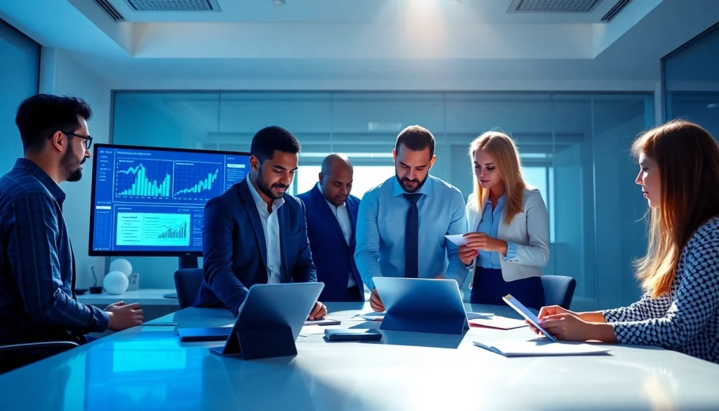 Tampa Business IT Partner collaborating in a modern office with diverse IT professionals and advanced technology.