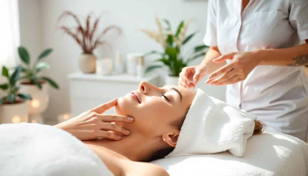 Client enjoying rejuvenating Face Treatments from a professional skincare expert.