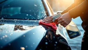 Enhancing winter car protection Chattanooga with professional detailing in snowy settings.