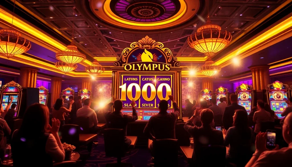 Experience the thrill of Olympus 1000 slot with vibrant casino visuals.