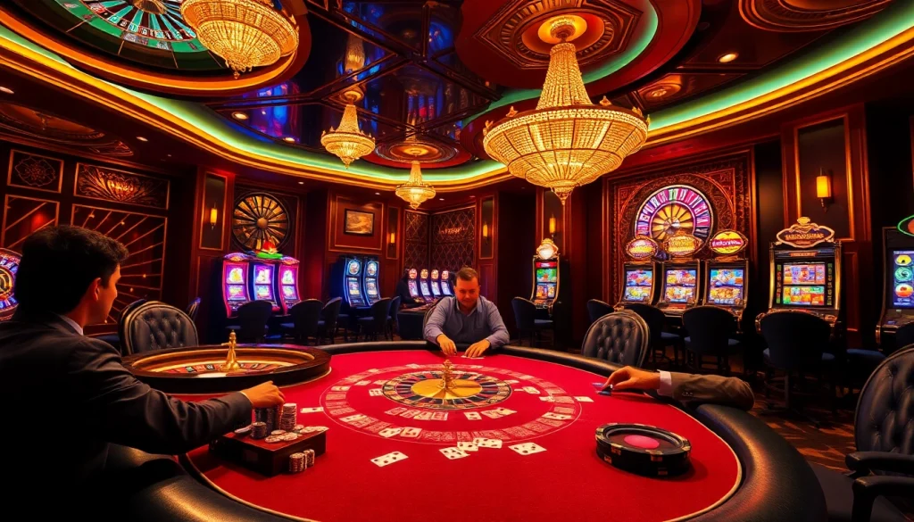 Vivez l'excitation du casino en ligne argent réel avec des joueurs plongés dans une intense partie de poker.