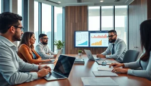 Professional meeting showcasing Corporate Tax Services in UAE with diverse business experts in a modern office.