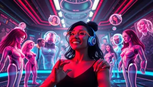 Discover the dynamic interaction with the best nsfw ai chatbots in a futuristic tech environment.